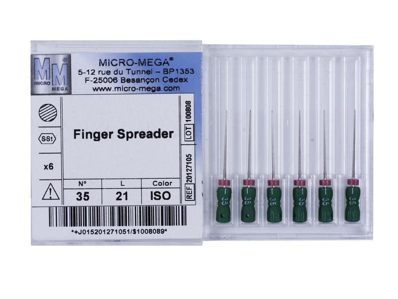 Finger Spreader n35 L21 2% (steel) - инструменты эндодонтические (6 шт.). Фото �2