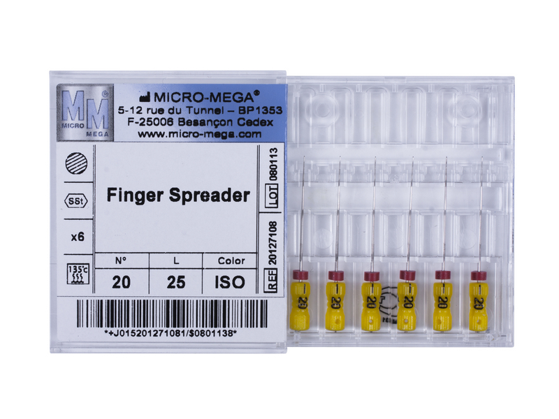 Finger Spreader n20 L25 2% (steel) - инструменты эндодонтические (6 шт.). Фото �2