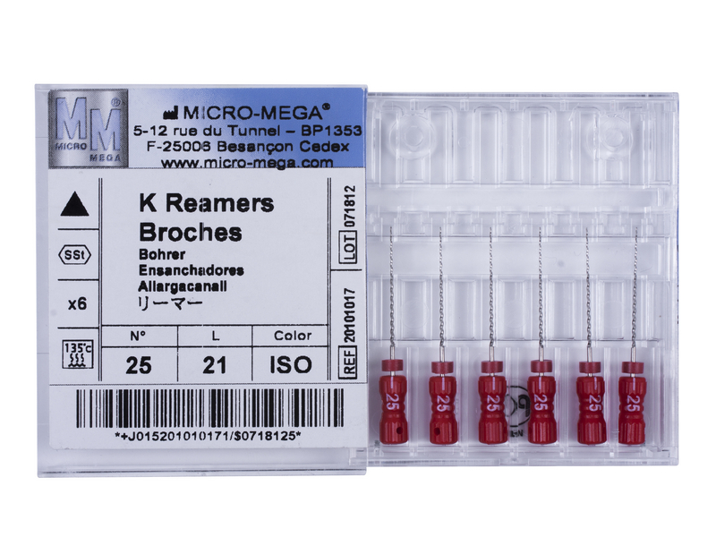 Reamers, № 25, L 21 (6 шт.\уп.)  -  инструменты эндодонтические. Фото �2