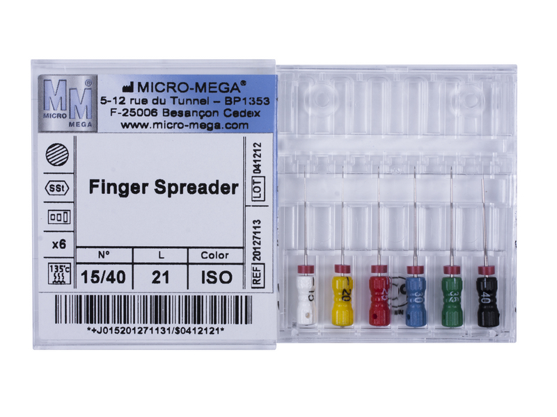 Finger Spreader Ast. L21 2% (steel) - инструменты эндодонтические (6 шт.)