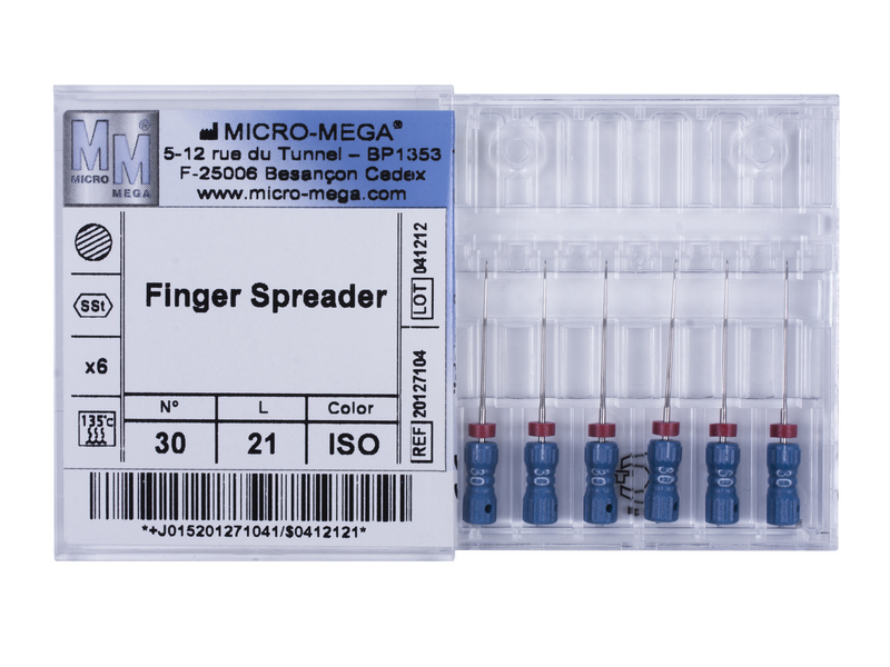Finger Spreader n30 L21 2% (steel) - инструменты эндодонтические (6 шт.). Фото �2