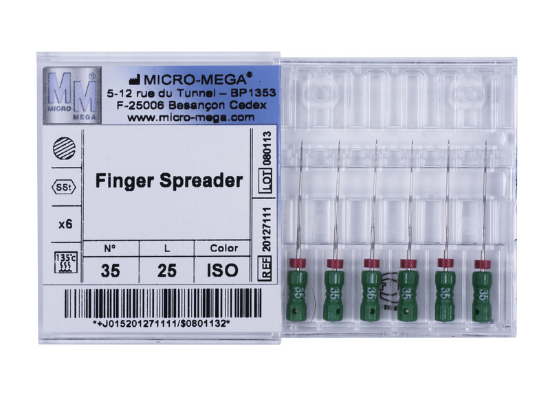 Finger Spreader n35 L25 2% (steel) - инструменты эндодонтические (6 шт.). Фото �2