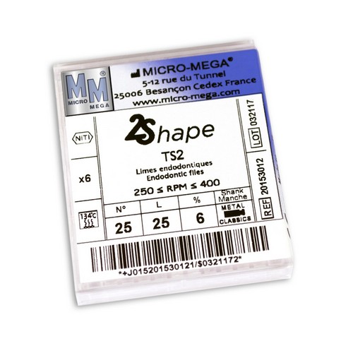 2Shape TS2 N25 L21 6% (6 шт/уп.) - инструменты эндодонтические ротационные