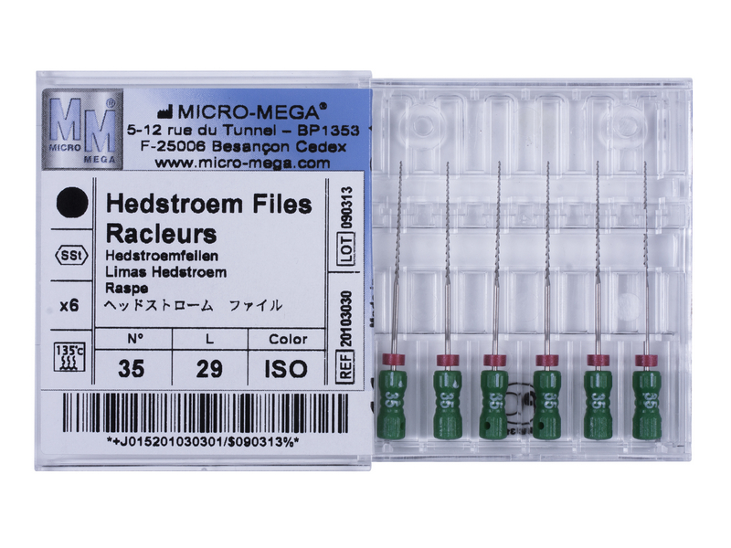 H-files, № 35, L 29 (6 шт.\уп.) - инструменты эндодонтические. Фото �2