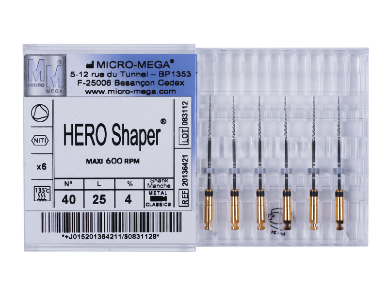 HERO Shaper Classic, № 40, L 25, 4% (6 шт.\уп.)  -  инструменты эндодонтические. Фото �2