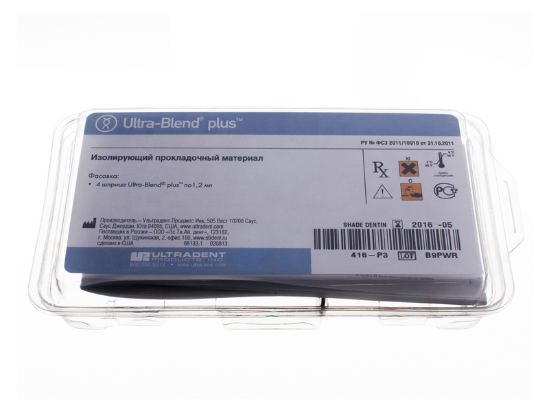 Ultrablend Plus Dentin Syringes 1,2 мл х 4 - прокладочный материал дентинного цвета