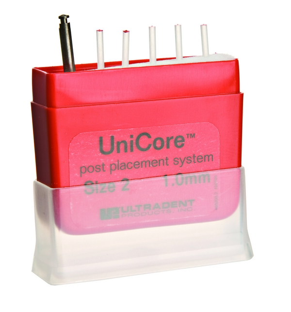 UniCore Post Size 2 (1.0mm) - штифты стекловолоконные, красный (5 шт.). Фото �2