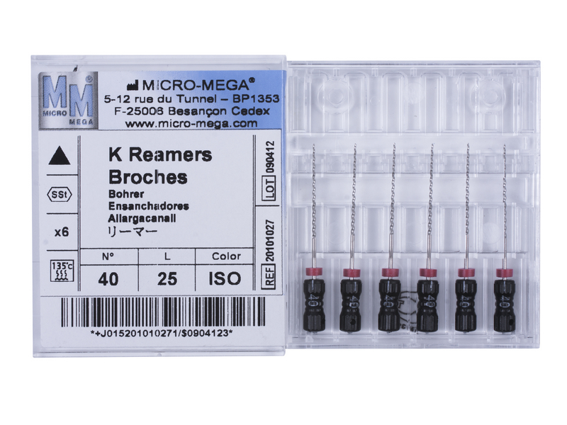 Reamers, № 40, L 25 (6 шт.\уп.)  -  инструменты эндодонтические. Фото �2
