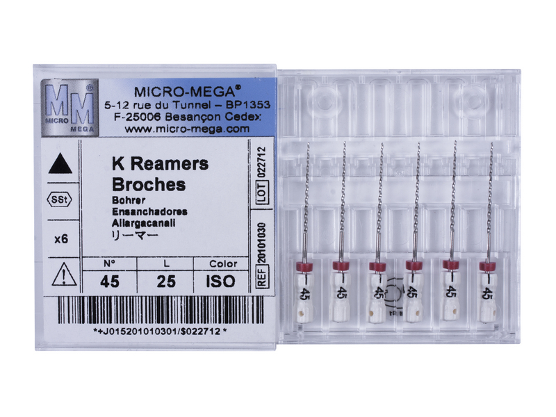 Reamers, № 45, L 25 (6 шт.\уп.)  -  инструменты эндодонтические. Фото �2