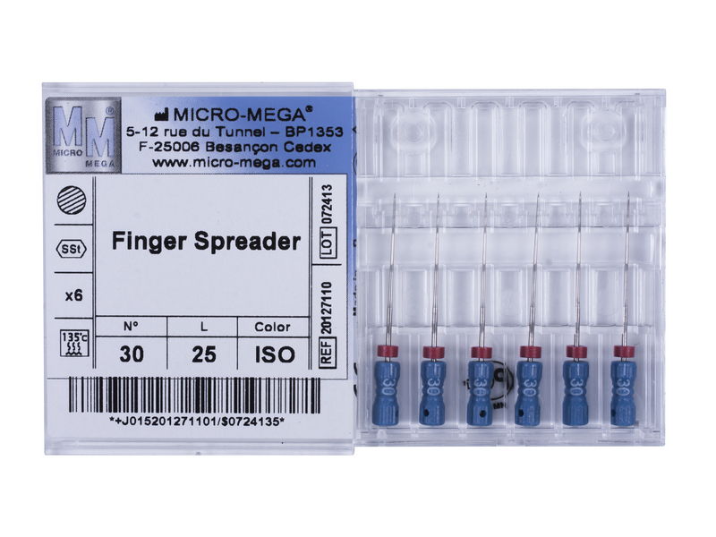 Finger Spreader n30 L25 2% (steel) - инструменты эндодонтические (6 шт.). Фото �2