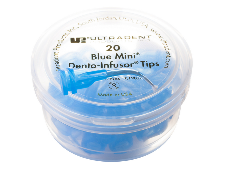 Blue Mini Dento-Infusor Tips - насадки с щеточкой, (уп.20 шт.)