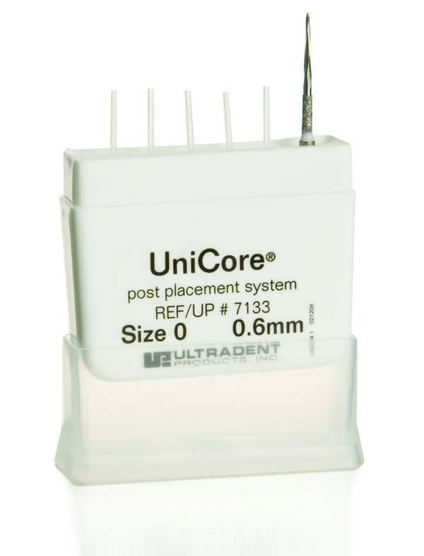 UniCore Post Size 0 (0.6mm) - штифты стекловолоконные, белые (5 шт.)
