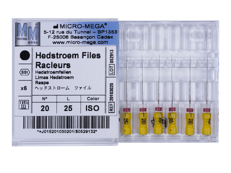 H-files, № 20, L 25 (6 шт.\уп.) - инструменты эндодонтические. Фото �2