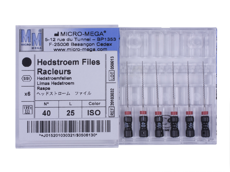 H-files, № 40, L 25 (6 шт.\уп.) - инструменты эндодонтические. Фото �2